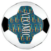 Retro lijnen & ovalen voetbal (Gedraaid)