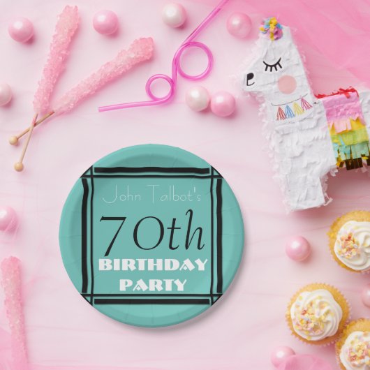 Retro Lijst 70e verjaardag Bord papier (Feest)