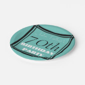 Retro Lijst 70e verjaardag Bord papier (Gekanteld)