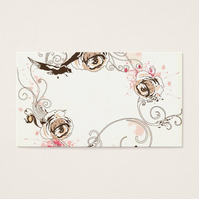 Retro lijst profielkaart visitekaartjes (Voorkant)