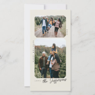 Retro Lijst Vakantie Fotokaart