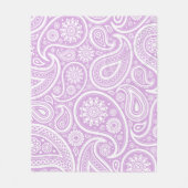 Retro Lila lavender Paisley Print Fleece Deken (Voorkant)