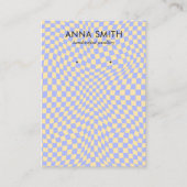 Retro Lila patroonroovy  verouderingsscherm Visitekaartje (Voorkant)