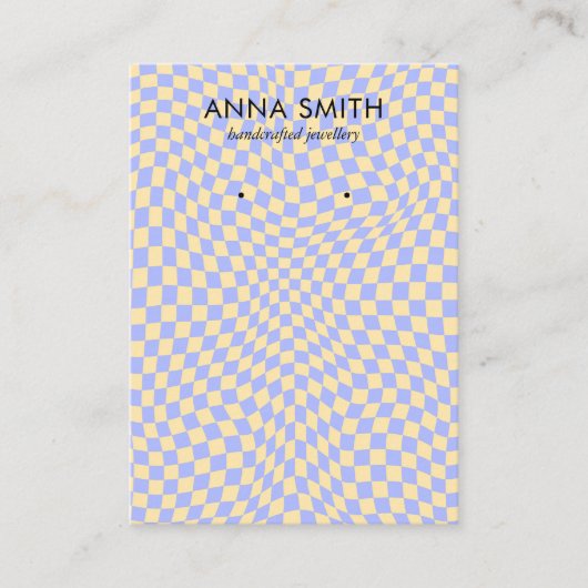 Retro Lila patroonroovy  verouderingsscherm Visitekaartje (Voorkant)