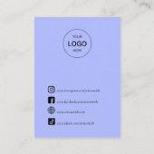 Retro Lila patroonroovy  verouderingsscherm Visitekaartje (Achterkant)