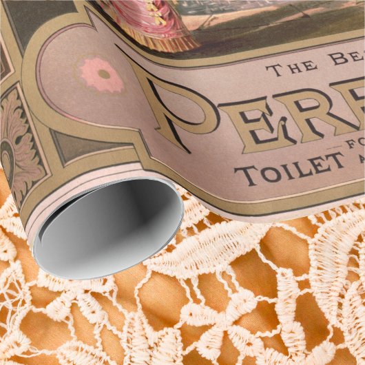  Retro Lila Roos parfumzeep Cadeaupapier