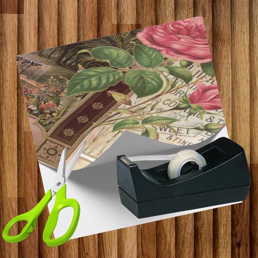  Retro Lila Roos parfumzeep Cadeaupapier