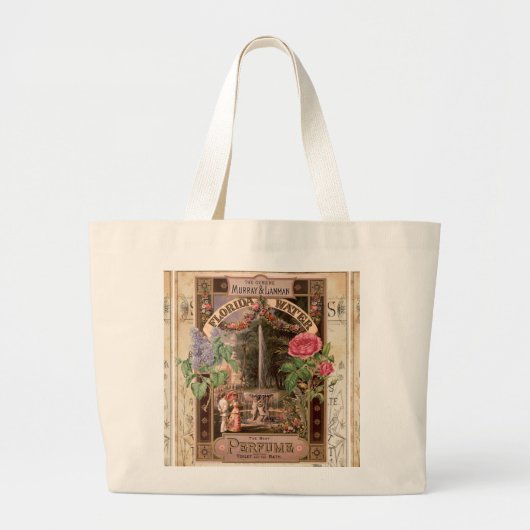  Retro Lila Roos parfumzeep Hoesje-Mate iP Grote Tote Bag (Voorkant)