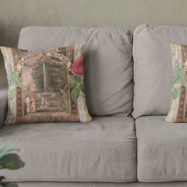 Retro Lila Roos parfumzeep Kussen