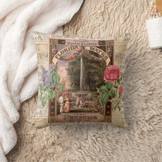  Retro Lila Roos parfumzeep Kussen (Deken)