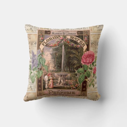  Retro Lila Roos parfumzeep Kussen (Achterkant)