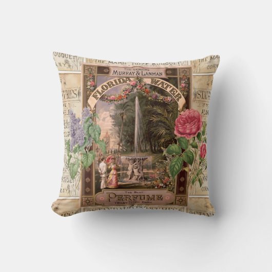  Retro Lila Roos parfumzeep Kussen (Voorkant)