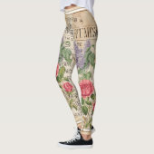  Retro Lila Roos parfumzeep Leggings (Links)