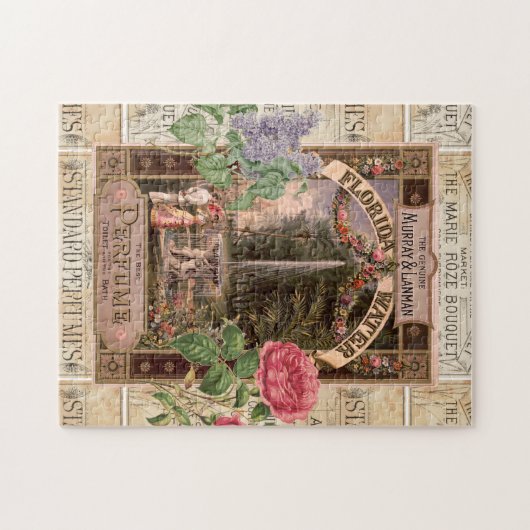  Retro Lila Roos parfumzeep Legpuzzel (Horizontaal)