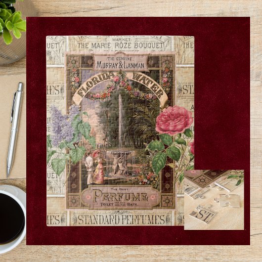  Retro Lila Roos parfumzeep Legpuzzel