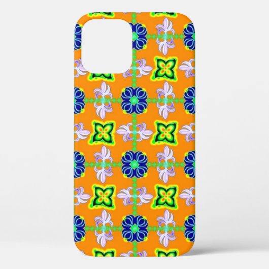 Retro lily en Daisies op geel Case-Mate iPhone Case (Achterkant)