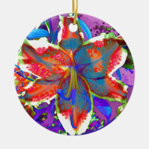 Retro Lily Keramisch Ornament