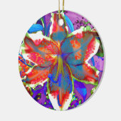 Retro Lily Keramisch Ornament (Links)