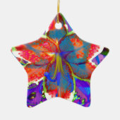 Retro Lily Keramisch Ornament (Voorkant)