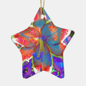 Retro Lily Keramisch Ornament (Links)