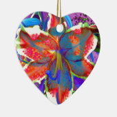 Retro Lily Keramisch Ornament (Rechts)