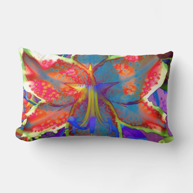 Retro Lily Kussen (Voorkant)