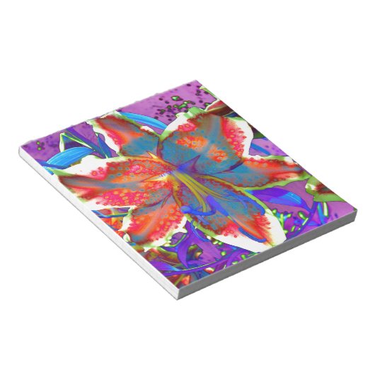 Retro Lily Notitieblok (Schuin)