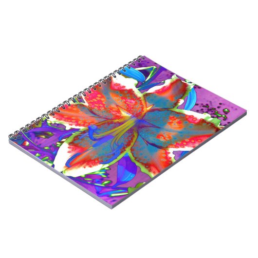 Retro Lily Notitieboek (Linkerzijde)