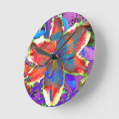 Retro Lily Ronde Klok (Hoek)