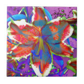 Retro Lily Tegeltje (Voorkant)