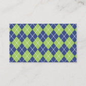 Retro Lime Argyle Visitekaartjes (Voorkant)