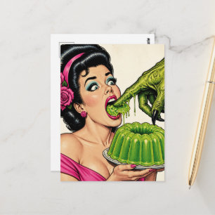 Retro Lime Gelatine Horror Briefkaart