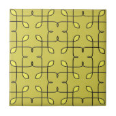 Retro Lime Green Ceramic Tile. Tegeltje (Voorkant)