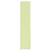 Retro Lime Green Floral Pattern Korte Tafelloper (Voorkant)