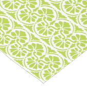 Retro Lime Green Floral Pattern Korte Tafelloper (Hoek)