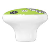 Retro Lime groene ventilator De keramische knop va (Zijkant)