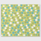 Retro Lime Turquoise Verjaardagsfeest Inpakpapier (Vlak)