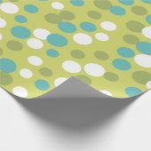 Retro Lime Turquoise Verjaardagsfeest Inpakpapier (Hoek)