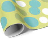 Retro Lime Turquoise Verjaardagsfeest Inpakpapier (Rol Hoek)
