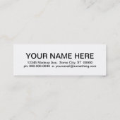 retro LIMO Mini Visitekaartje (Achterkant)