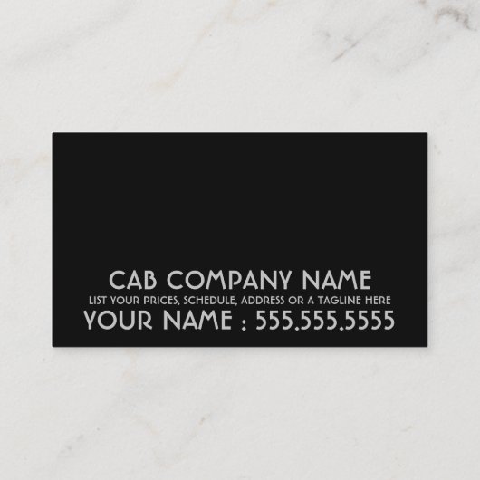 retro LIMO Visitekaartje (Achterkant)