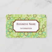 Retro-Limoen-cirkels Visitekaartje (Voorkant)
