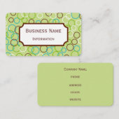 Retro-Limoen-cirkels Visitekaartje (Voorkant / Achterkant)