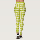 Retro Limoen Diamond Pattern Leggings (Achterkant)