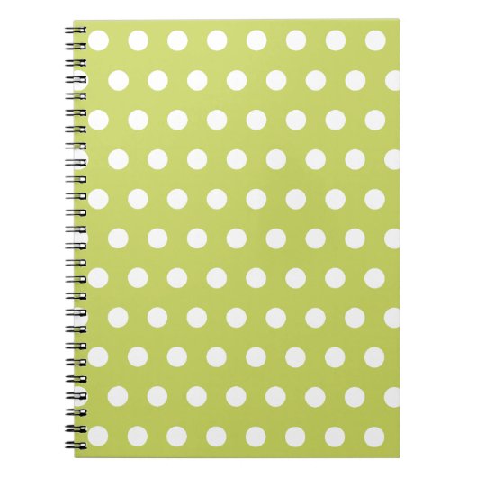 Retro Limoen Polka Dot School Notitieboek Gift (Voorkant)
