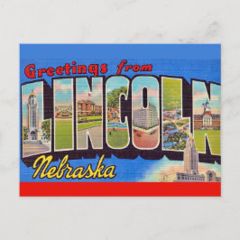 Retro Lincoln Nebraska Briefkaart