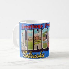 Retro Lincoln Nebraska Greeting Mug Koffiemok