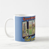 Retro Lincoln Nebraska Groet Mok (Links)