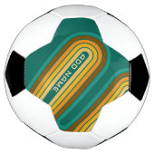 Retro Line Arch met Aardse Kleuren - Aangepaste Na Voetbal (Gedraaid)