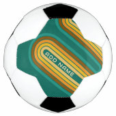 Retro Line Arch met Aardse Kleuren - Aangepaste Na Voetbal (Voorkant)